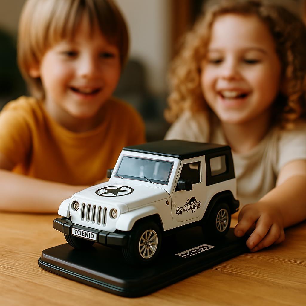 Pull Back Thar SUV Model 4x4 Toy Car for Kids – 1:28 Scale Die-Cast Model | No Battery Needed | Realistic Design | Gift Toy for Boys & Girls