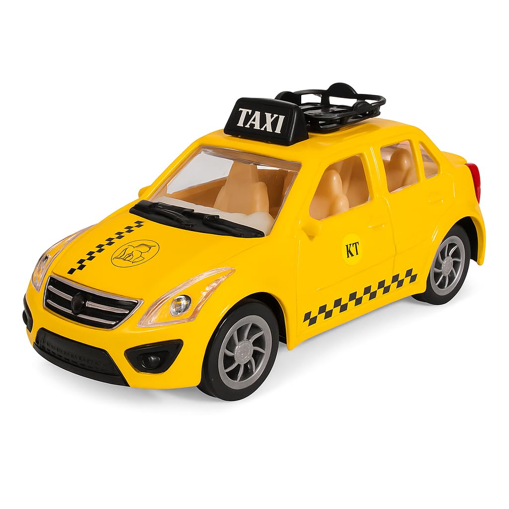 Pull Back Car Toy | kolkata Taxi for Kids – 1:28 Scale Die-Cast Model | No Battery Needed | Realistic Design | Sedan |Gift Toy for Boys & Girls Yellow
