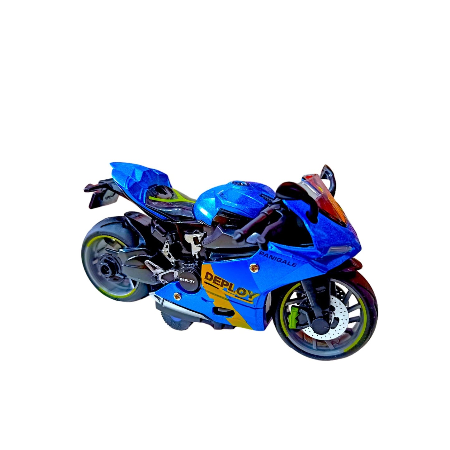Sport Diecast Metal 1:14 Exclusive Alloy Metal Pull Back Die-cast Bike Pullback Toy Motorcycle with Multicolor & Boys Gifts Toys for Kids, Kawasaki Ninja H2R Model Bike (Red)