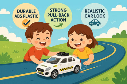 Premium Die-Cast Rapido Taxi Model Car, 1:28 Scale, Pull Back Action, White, 15 cm Length Car, Sedan, Toys for Kids, Birthday Gifts,Kids & Collectors